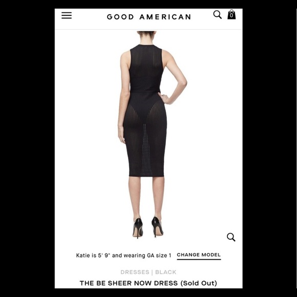 good american sheer dress Good American - Mesh Twist Maxi Dress